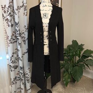 Elegant Black Women's duster with witchy vibes